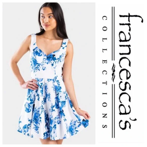trixxi blue floral dress Sun-imperial
